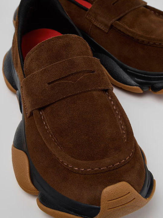 Suede Men's Loafers in Brown Colour