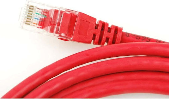 PremiumCord U/UTP Кат.6 (Gigabit) Мрежов Кабел Ethernet 3м Червен