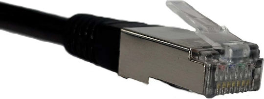 Netrack F/FTP Кат.6 (Gigabit) Мрежов Кабел Ethernet 0.25m Черен
