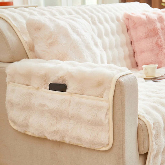 4living Protective Armchair Cover 190x165cm In Beige Color