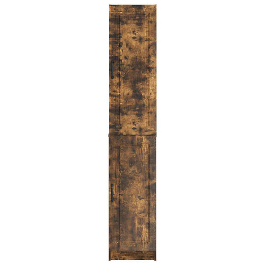 vidaXL vidaXL Wall Hung Bathroom Column Cabinet W33xD34.5xH87cm Brown