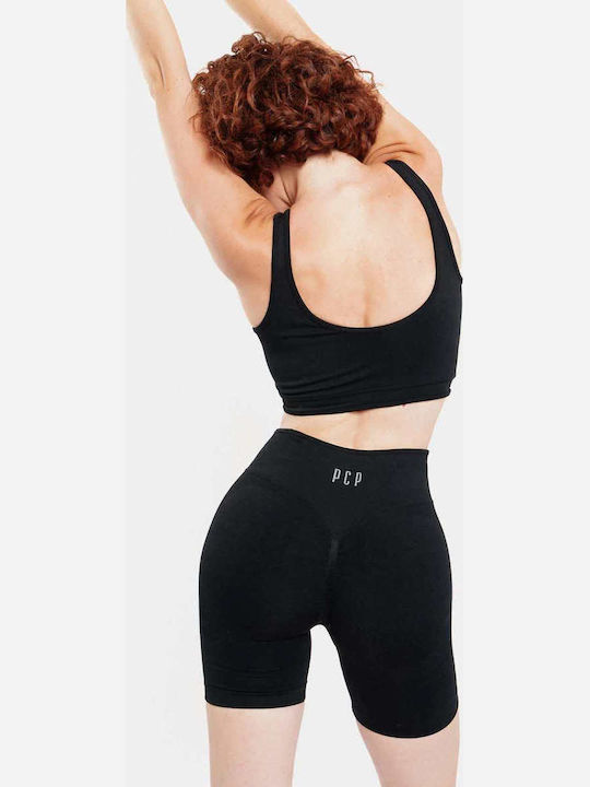 Tägliche Damen Kurze Leggings Schwarz