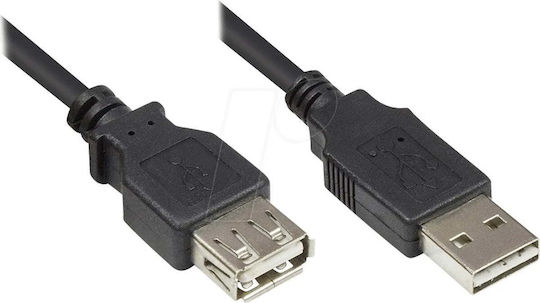 Good Connections USB 2.0 Kabel USB-A-Stecker - USB-A-Buchse Schwarz 2m 2511-EU02