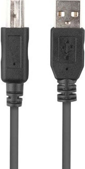 Lanberg 1.8m USB 2.0 Cable A-Male to B-Male (CA-USBA-15CU-0018-BK)