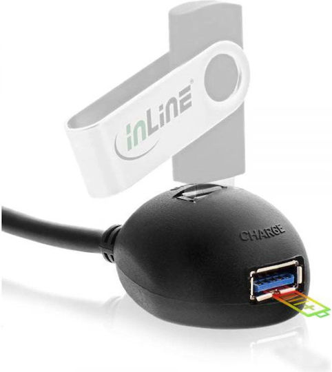 InLine USB 3.0 Kabel USB-A-Stecker - USB-A-Buchse Schwarz 3m 35653