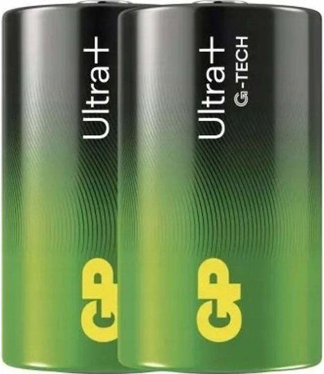 Alkaline Battery Gp Ultra Plus Lr20 2 Pcs Per Pack 1.5v