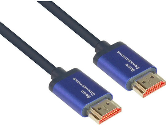 Good Connections HDMI 2.1 Ultra High Speed 48Gbps 4K 120Hz HDR VRR Cable HDMI Male - HDMI Male 1.5m Blue