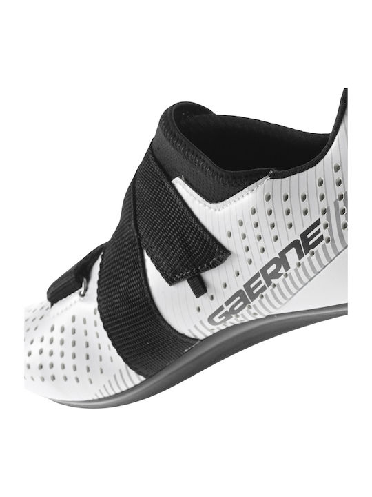 Gaerne Unisex Pantofi de Ciclism Joși de Triatlon Albi