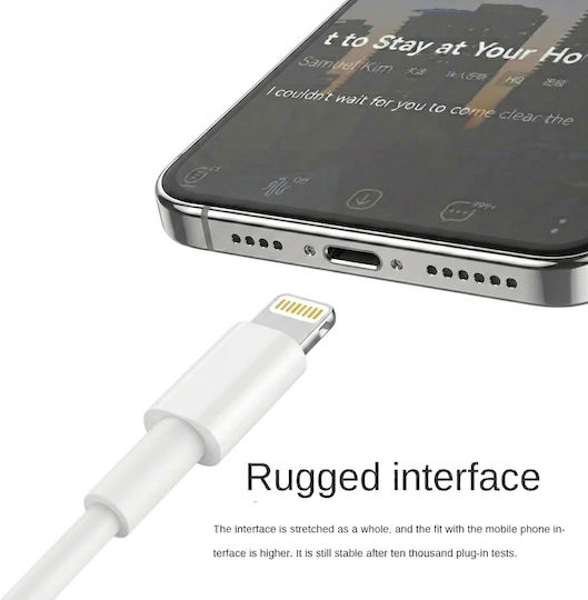Leewello Lw-225 USB-C to Lightning Cable 30W White 1m (783215)