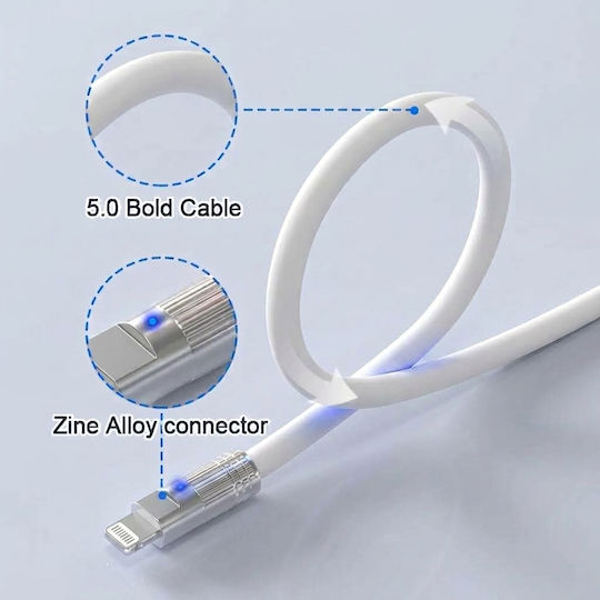 Leewello USB-C to Lightning Cable Λευκό 2m