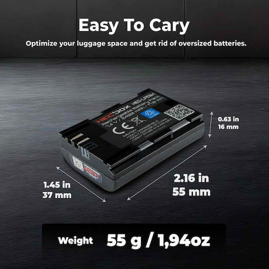 Baterie aparat foto HED-LPE6H 2400mAh