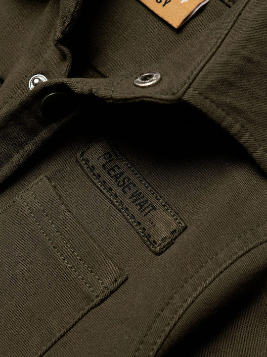 Kinderhemd Langärmelig Khaki