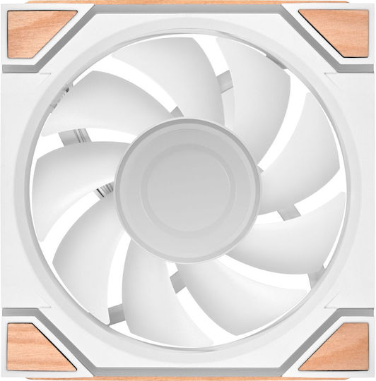 Swafan 120 EX Infinity Case Fan (2000rpm / 58.13cfm) with ARGB Lighting 3pcs Snow Wood Edition