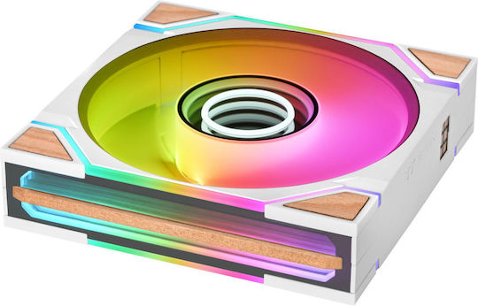 Swafan 120 EX Infinity Case Fan (2000rpm / 58.13cfm) with ARGB Lighting 3pcs Snow Wood Edition