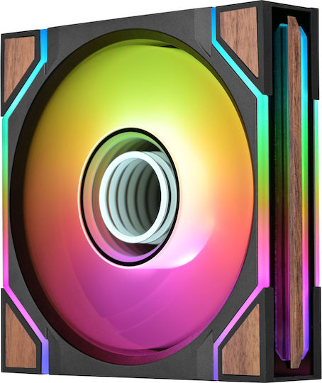 Swafan 120 EX Infinity Case Fan (2000rpm / 58.13cfm) with ARGB Lighting 3pcs Wood Edition