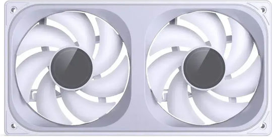 ZB-240W Gehäuselüfter 120mm (2400rpm) mit ARGB Beleuchtung und Verbindung 3-polig / 4-Pin PWM Weiß
