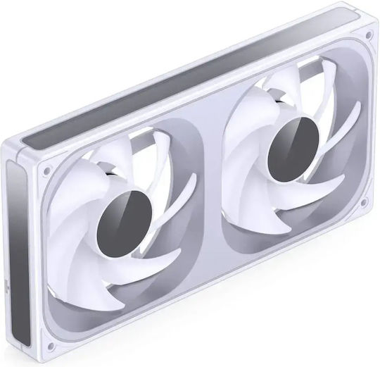 ZB-240W Gehäuselüfter 120mm (2400rpm) mit ARGB Beleuchtung und Verbindung 3-polig / 4-Pin PWM Weiß