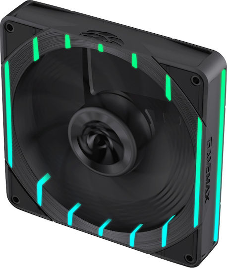 GameMax Tornado T14 Case Fan 140mm (1800rpm / 70.75cfm) με ARGB Φωτισμό και Σύνδεση 3-Pin Black