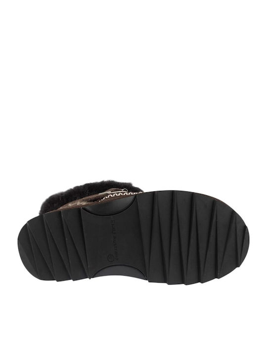 Ghete dama de piele maro