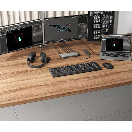 Belkin Докинг станция Connect Thunderbolt 5 с HDMI/DisplayPort 4K PD Ethernet и свързване на 2 монитора