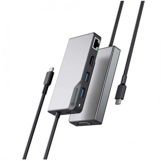 Alogic Alogic USB-C Docking Station mit HDMI 4K PD Ethernet Silber