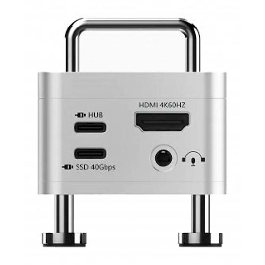 Ulanzi QT03 Dock / USB-A / USB-C Docking Station mit 4K PD Ethernet Silber