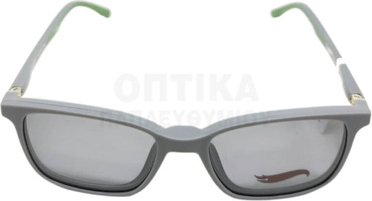Kinder Brillengestelle mit Rezept Hot Wheels Clip-On Hwcl002 Graue Inklusive Sonnenbrille