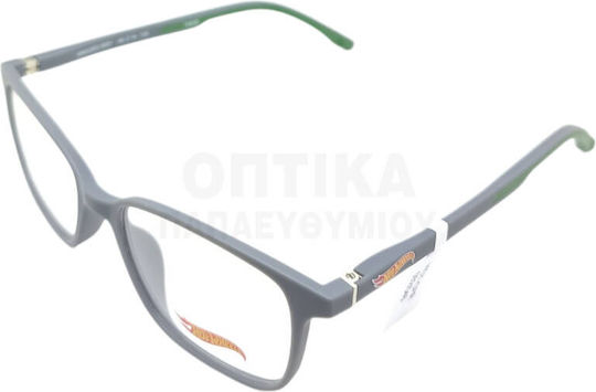 Kinder Brillengestelle mit Rezept Hot Wheels Clip-On Hwcl002 Graue Inklusive Sonnenbrille