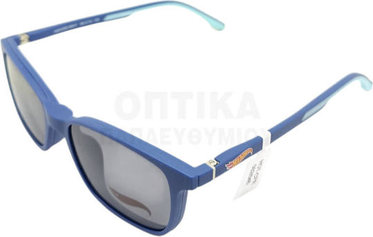 Kinder Brillengestelle mit Rezept Hot Wheels Clip-On Hwcl002 Marineblau Inklusive Sonnenbrille