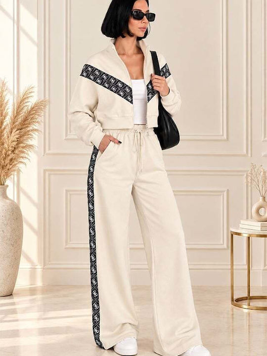 Set Damen Jogginghosen Cream