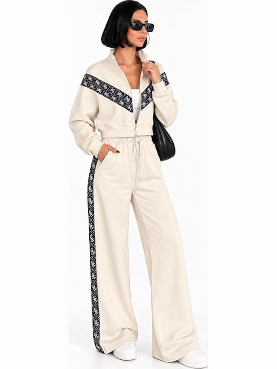 Set Damen Jogginghosen Cream