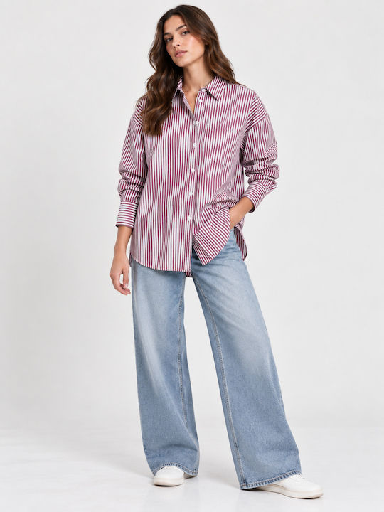 Long Sleeve Women's Shirt Fig Striped