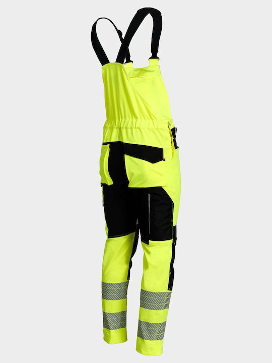Stenso Work Coveralls Dungarees & Reflective Tapes Yellow
