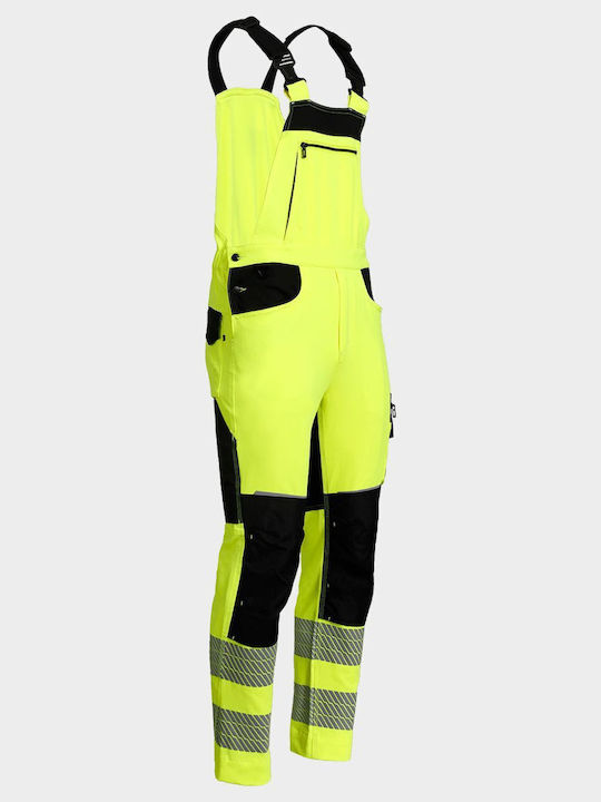 Stenso Work Coveralls Dungarees & Reflective Tapes Yellow