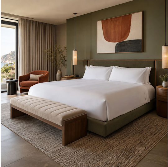 King Size Hotel Sheet Nice Feelings 100% Cotton 200tc Dimensions 280x305cm Pack 5 Pieces20000508