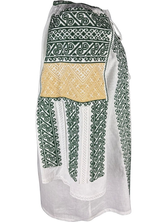 Bluză Damă din Bumbac White/green