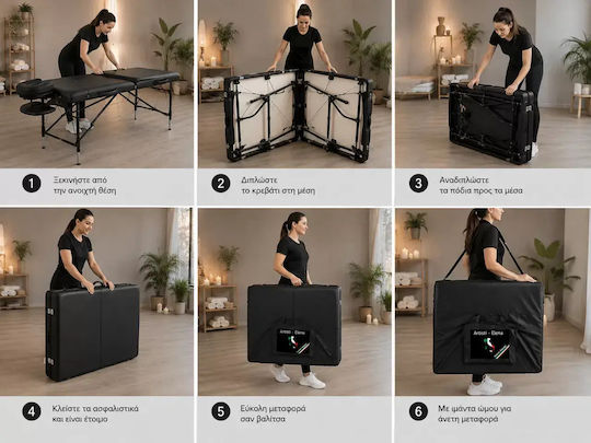 Bett Massage und Physiotherapie aus Aluminium 185x70cm.