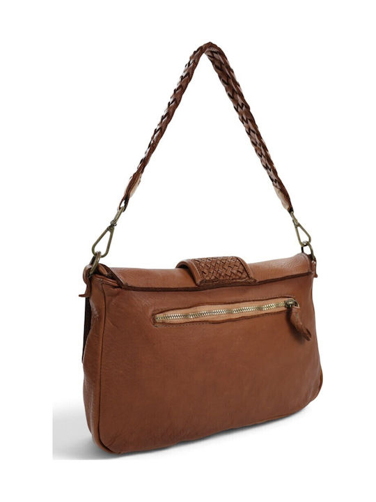 Gestrickte Damen-Schultertasche Taupe