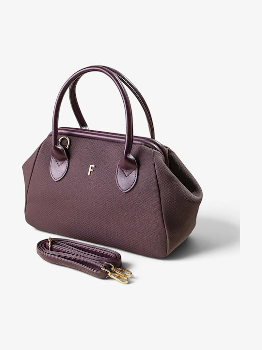 Burgunderrote Damenhandtasche / Schultertasche