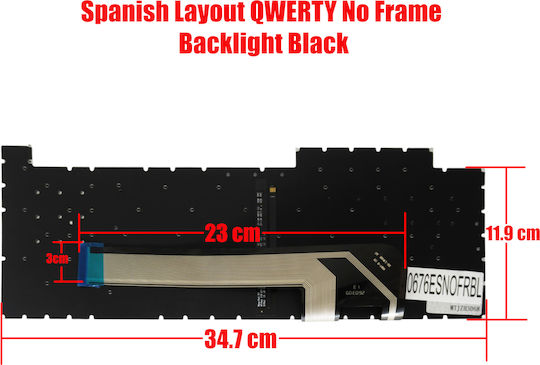 Tastatură Spaniolă Pentru Laptop Spanish Laptop Keyboard Asus Tuf Games F15 Fa506iu Fx506li Fx506lh Fx506 Tuf F17 Fx706li Fa706 A15 Fa506 Series Aebkxu00010 0knr0-661vus00 V191346as1 Es Fără Cadru Retroiluminată Neagră Κωδ.40676esnofrbl