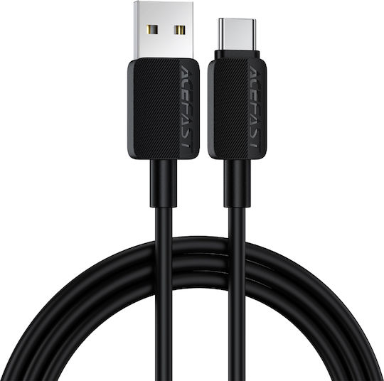 Acefast Кабел USB-C мъжки – USB-A 18 W Черен 1,2 m C26-04