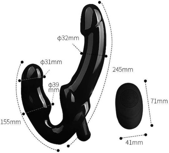 Strap-on Dildo Vibrator Black