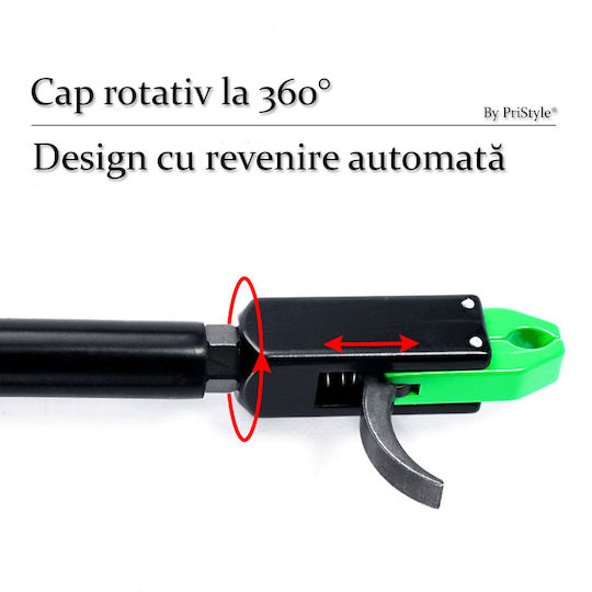 Declanșator pentru Arc Compound cu Curea de Încheietură, Clemă pentru D-Loop, Cap Rotativ la 360°, Revenire Automată, Trăgaci Reglabil, Curea de Încheietură Ajustabilă, pentru Vânătoare și Tir Sportiv, Negru PriStyle