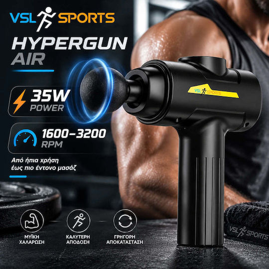 VSL Sports Hypergun Massage Gun for the Neck, Waist, Back, Legs, Body, Hands & Soles, Anti-Cellulite with Vibration