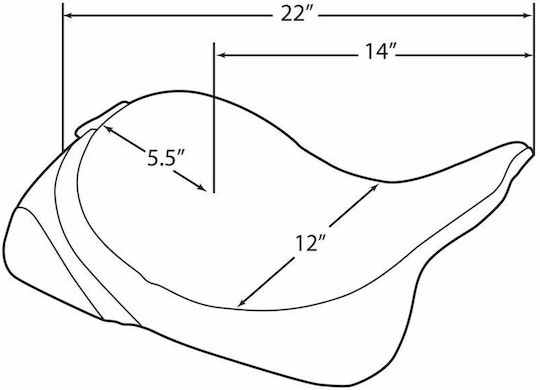 Drag Specialties Σέλα 0801-0493 1τεμ Μαύρο