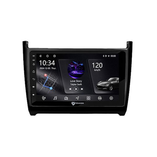 VenCore Auto-Audiosystem für Volkswagen Polo 2009–2017 (Bluetooth/USB/AUX/Wi-Fi/GPS/Apple CarPlay/Android Auto) mit 9-Zoll-Touchscreen