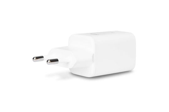 Dicota Зарядно устройство без кабел GaN с 2 USB-C порта 45 W Power Delivery, бяло (D32182)