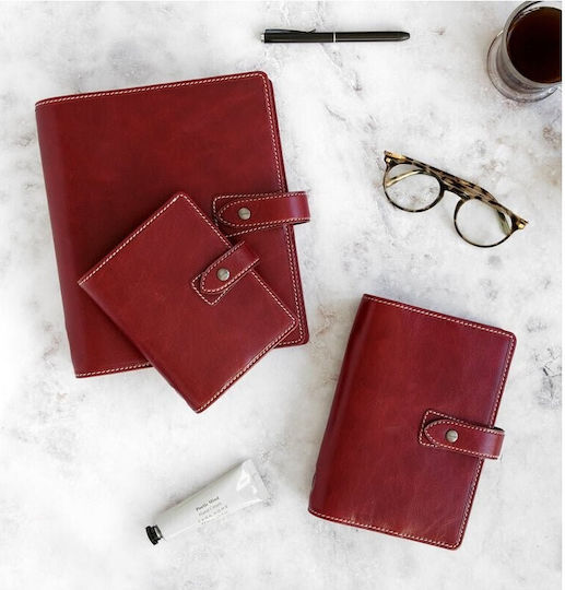 Filofax Malden Personal Ετήσιο Organizer Μπορντό Δερμάτινο