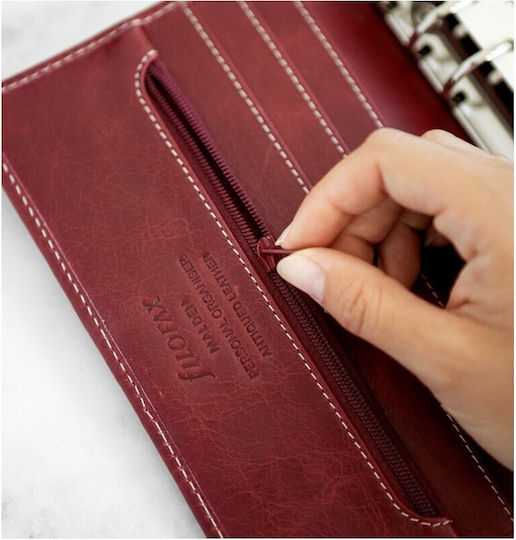 Filofax Malden Personal Ετήσιο Organizer Μπορντό Δερμάτινο