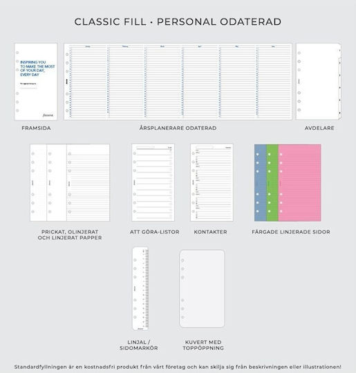 Filofax Organiser Metropol Ημερήσια Ατζέντα Κόκκινη 11.6x14.5εκ.